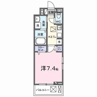 ルーベル桜井【1階】の間取り