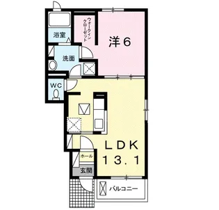 ブランド ラクーンA【1階】の間取り
