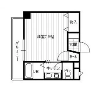 西本丸の内マンション【2階】の間取り