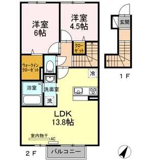 ビューメゾン【2階】の間取り