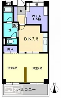 ノースポイントハイツ【6階】の間取り