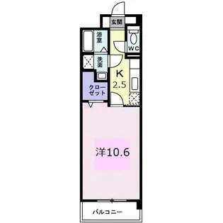 ヴィドゥ カンパーニュ【203号室】の間取り