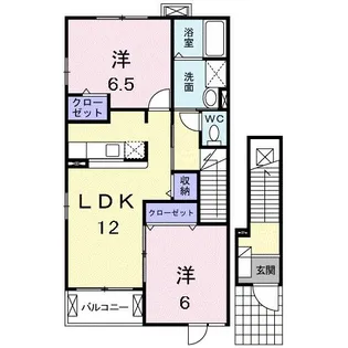 ロイヤルスクウェア 一宮Ⅲ【2階】の間取り