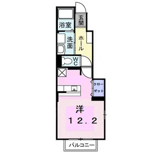 リバティハウスB【1階】の間取り