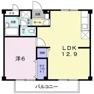 シティハイツ川地【2階】の間取り