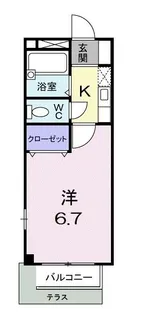 サンミュール木太【1階】の間取り