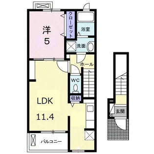 アルドール香西Ⅱ【2階】の間取り