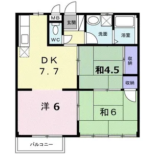 エルディム円座【2階】の間取り