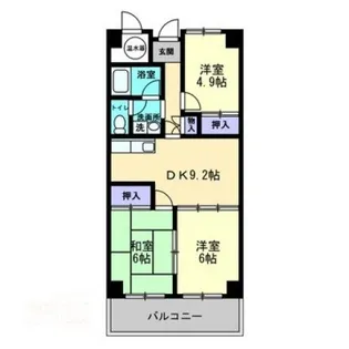 アーバン茜【9階】の間取り