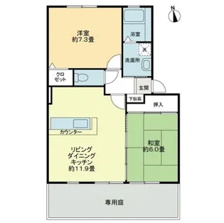 フォブール高松西【1階】の間取り