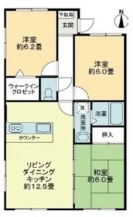 フォブールリブB【B203号室】の間取り