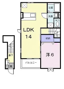 アメニティーハイツ川島Ⅱ【2階】の間取り