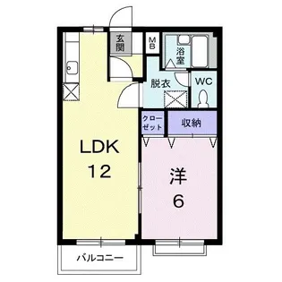 エルディム川西【2階】の間取り