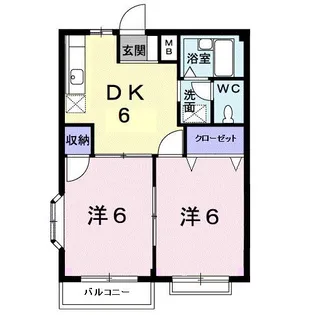 エルディム川西【205号室】の間取り