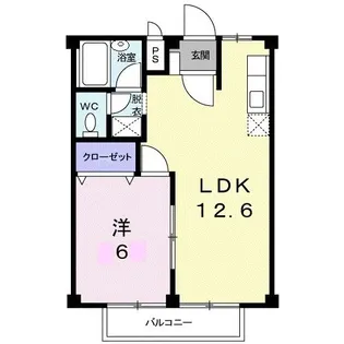 シティハイツ中美【1階】の間取り