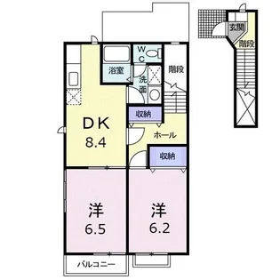 セナングB【2階】の間取り