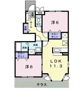 フレイムポニー C【1階】の間取り
