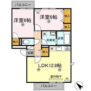 アドミレー樹太 D棟【3階】の間取り