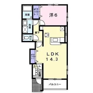 プリートアルバⅢ【1階】の間取り