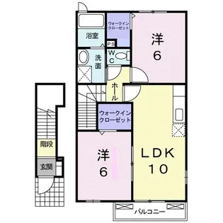 カーザ・フェリース Ⅰ【2階】の間取り