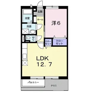 メゾングレース C【1階】の間取り