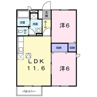 エスポワール船岡【1階】の間取り