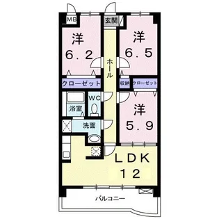 サンライズ 新池【104号室】の間取り