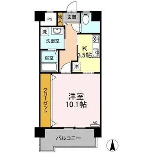 マンション ベアーズクラブ【5階】の間取り