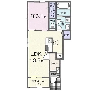 アンフィニ リアン【1階】の間取り