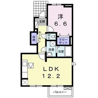 サンブリーゼ東山E【1階】の間取り