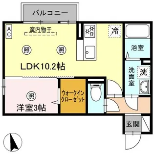 スカイブルー A棟【2階】の間取り