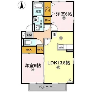 セジュール伏石 B棟【2階】の間取り