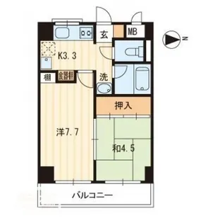アヴニール若宮【3階】の間取り