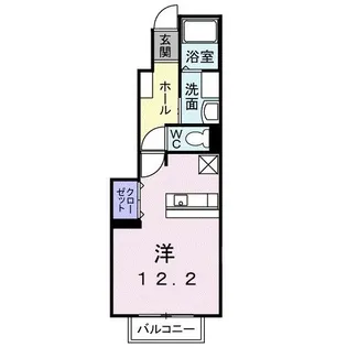 ソレアード太田 A【1階】の間取り