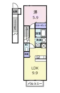 アパートメントハウス船入公園【2階】の間取り