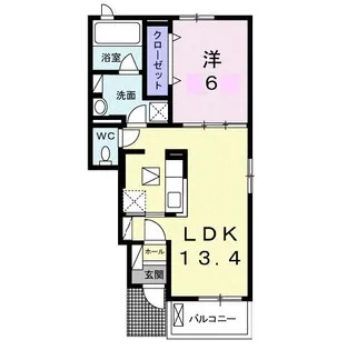 レガート春日Ⅱ【1階】の間取り