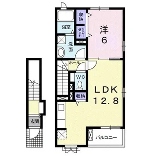 ワイズKM Ⅱ【2階】の間取り