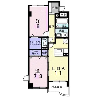 ハイツ・シンフォニー【207号室】の間取り