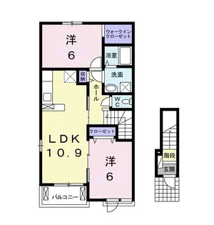 クレストールKⅢ【2階】の間取り