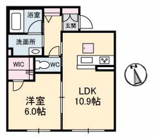 プロヌーブ林町【102号室】の間取り