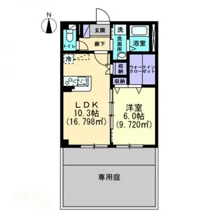 ウエストレガシーEMレジデンス【1階】の間取り