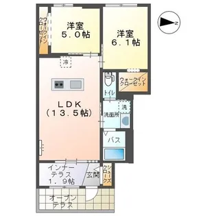 デパール Ⅱ【1階】の間取り