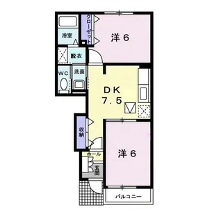アンダンテB【1階】の間取り