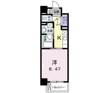 クラール花ノ宮【604号室】の間取り