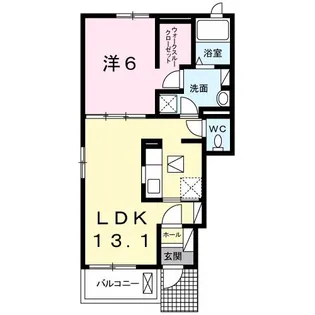 ブランド ラクーンA【1階】の間取り