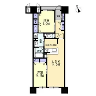 アルファライフ玉藻公園【9階】の間取り