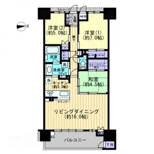 クレアホームズ番町【3階】の間取り