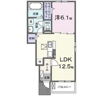 ジェルメ・メゾンⅤ【1階】の間取り
