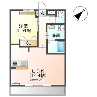 リバレイン今里【0107号室】の間取り