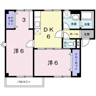 プラドール裕 D【2階】の間取り